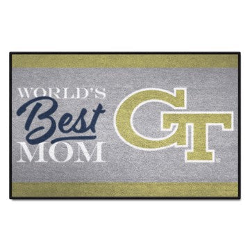 Wholesale-Georgia Tech Yellow Jackets Starter Mat - World's Best Mom 19"x30" SKU: 34542