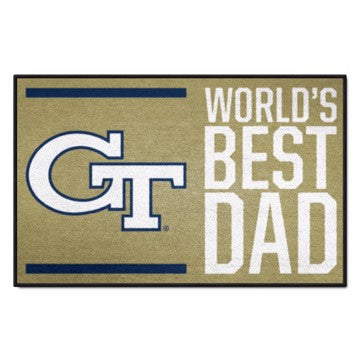 Wholesale-Georgia Tech Yellow Jackets World's Best Dad Starter Mat 19"x30" SKU: 31224