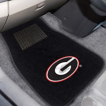 Wholesale-Georgia (UGA) 2-Piece Embroidered Car Mat Set University of Georgia - 17"x25.5" - 2 Piece SKU: 10347