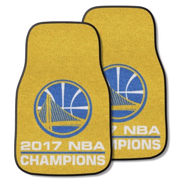 Wholesale-Golden State Warriors 2-pc Carpet Car Mat Set NBA Auto Floor Mat - 2 piece Set - 17" x 27" SKU: 22290