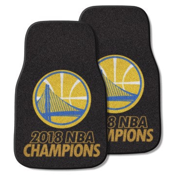 Wholesale-Golden State Warriors 2-pc Carpet Car Mat Set NBA Auto Floor Mat - 2 piece Set - 17" x 27" SKU: 25327