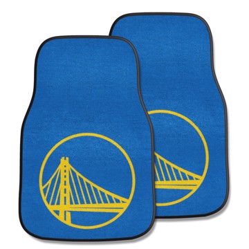 Wholesale-Golden State Warriors 2-pc Carpet Car Mat Set NBA Auto Floor Mat - 2 piece Set - 17" x 27" SKU: 9267