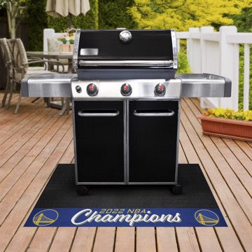 Wholesale-Golden State Warriors 2022 NBA Finals Champions Grill Mat NBA Vinyl Mat - 26" x 42" SKU: 33587