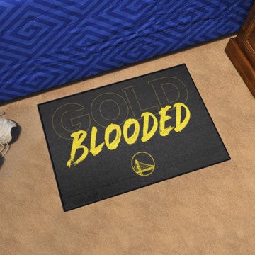 Wholesale-Golden State Warriors 2022 NBA Finals Champions Slogan Starter Mat NBA Accent Rug - 19" x 30" SKU: 33770