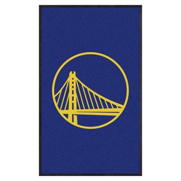 Wholesale-Golden State Warriors 3X5 High-Traffic Mat with Rubber Backing NBA Commercial Mat - Portrait Orientation - Indoor - 33.5" x 57" SKU: 9914