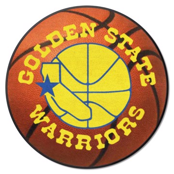 Wholesale-Golden State Warriors Basketball Mat - Retro Collection NBA Accent Rug - Round - 27" diameter SKU: 35295