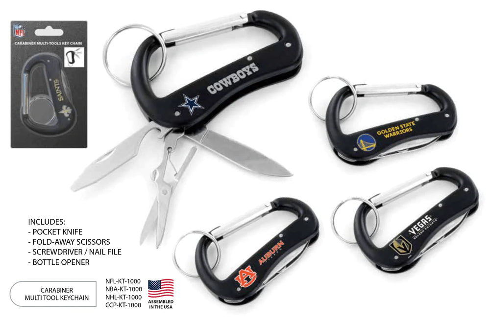 {{ Wholesale }} Golden State Warriors Carabiner Multi Tool Keychain 