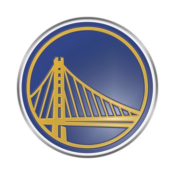Wholesale-Golden State Warriors Embossed Color Emblem NBA Exterior Auto Accessory - Aluminum Color SKU: 60430