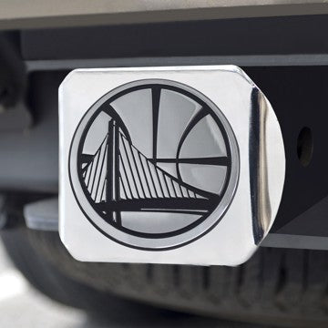 Wholesale-Golden State Warriors Hitch Cover NBA Chrome Emblem on Chrome Hitch - 3.4" x 4" SKU: 20407