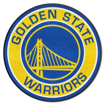 Wholesale-Golden State Warriors Roundel Mat NBA Accent Rug - Round - 27" diameter SKU: 18835