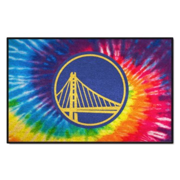 Wholesale-Golden State Warriors Starter Mat - Tie Dye NBA Accent Rug - 19" x 30" SKU: 34385