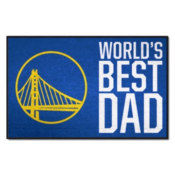 Wholesale-Golden State Warriors Starter Mat - World's Best Dad NBA Accent Rug - 19" x 30" SKU: 31186