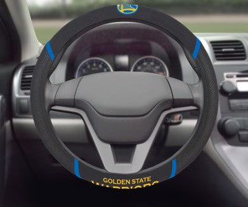 Wholesale-Golden State Warriors Steering Wheel Cover NBA Universal Fit - 15" x 15" SKU: 20322