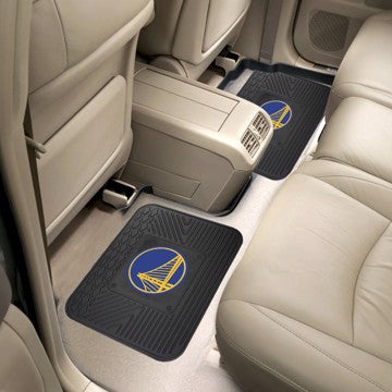 Wholesale-Golden State Warriors Utility Mat Set NBA Back Seat Car Floor Mats - 2 Piece Set - 14" x 17" SKU: 12371