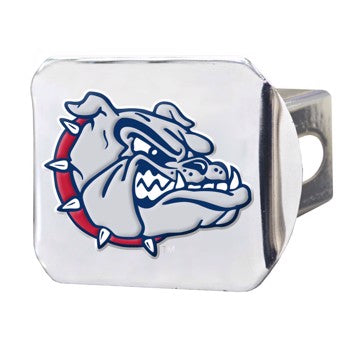 Wholesale-Gonzaga Bulldogs Color Hitch Cover - Chrome NCAA Color Emblem on Chrome Hitch - 3.4" x 4" SKU: 24474