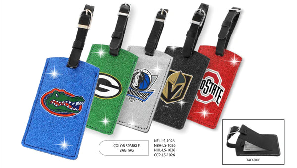 {{ Wholesale }} Green Bay Packers Color Sparkle Bag Tags 