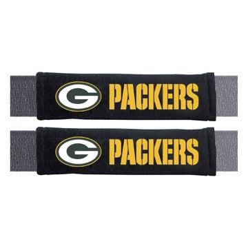 Wholesale-Green Bay Packers Embroidered Seatbelt Pad - Pair NFL Interior Auto Accessory - 2 Pieces SKU: 32044