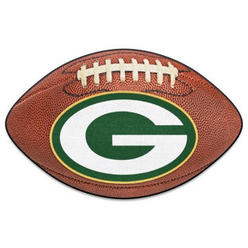 Wholesale-Green Bay Packers Football Mat NFL Accent Rug - Shaped - 20.5" x 32.5" SKU: 5755