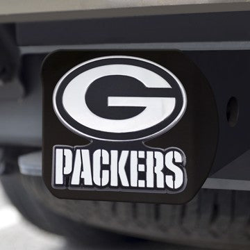 Wholesale-Green Bay Packers Hitch Cover NFL Chrome Emblem on Black Hitch - 3.4" x 4" SKU: 21525