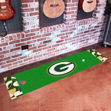 Wholesale-Green Bay Packers NFL x FIT Putting Green Mat NFL Golf Accessory - 18" x 72" SKU: 23267