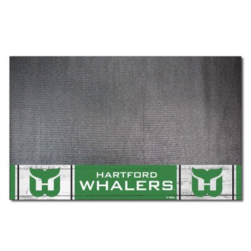 Wholesale-Hartford Whalers Grill Mat - Retro Collection NHL Vinyl Mat - 26" x 42" SKU: 35492