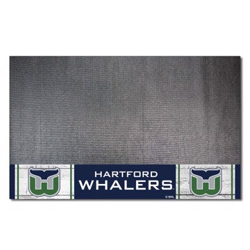 Wholesale-Hartford Whalers Grill Mat - Retro Collection NHL Vinyl Mat - 26" x 42" SKU: 35499