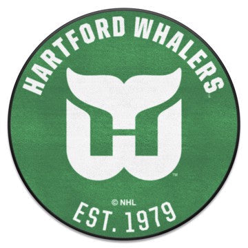 Wholesale-Hartford Whalers Roundel Mat - Retro Collection NHL Accent Rug - Round - 27" diameter SKU: 35490