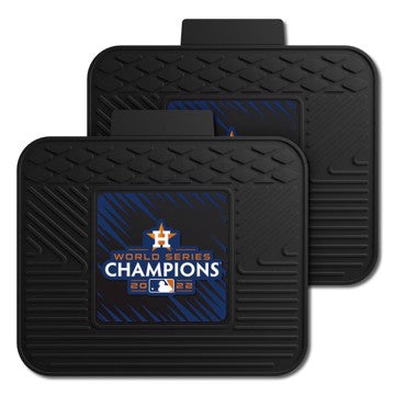 Wholesale-Houston Astros 2022 World Series Utility Mat Set MLB Back Seat Car Floor Mats - 2 Piece Set - 14" x 17" SKU: 34279