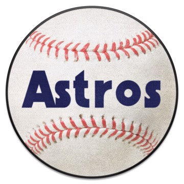 Wholesale-Houston Astros Baseball Mat - Retro Collection MLB Accent Rug - Round - 27" diameter SKU: 2165