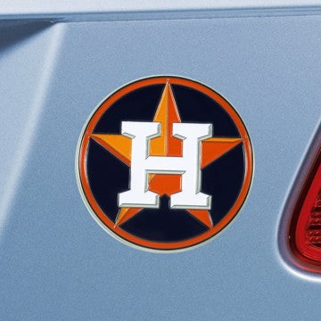Wholesale-Houston Astros Emblem - Color MLB Exterior Auto Accessory - Color Emblem - 3.2" x 3" SKU: 26589