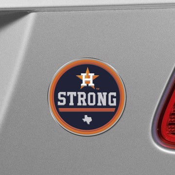 Wholesale-Houston Astros Embossed Color Emblem 2 MLB Exterior Auto Accessory - Aluminum Color SKU: 60585