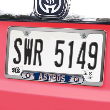 Wholesale-Houston Astros Embossed License Plate Frame MLB Exterior Auto Accessory - 6.25" x 12.25" SKU: 61941