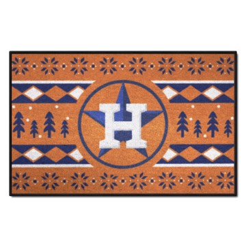 Wholesale-Houston Astros Holiday Sweater Starter Mat MLB Accent Rug - 19" x 30" SKU: 29077