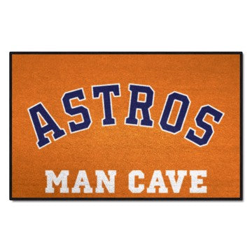 Wholesale-Houston Astros Man Cave Starter MLB Accent Rug - 19" x 30" SKU: 29065