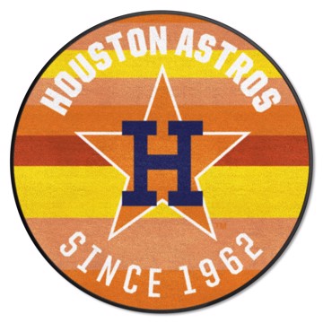 Wholesale-Houston Astros Roundel Mat - Retro Collection MLB Accent Rug - Round - 27" diameter SKU: 2158