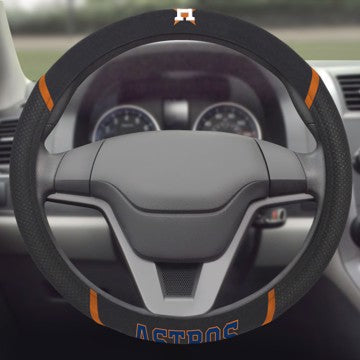 Wholesale-Houston Astros Steering Wheel Cover MLB Universal Fit - 15" x 15" SKU: 26592