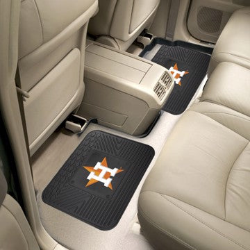 Wholesale-Houston Astros Utility Mat Set MLB Back Seat Car Floor Mats - 2 Piece Set - 14" x 17" SKU: 12334