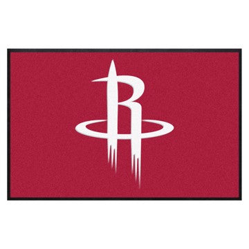 Wholesale-Houston Rockets 4X6 High-Traffic Mat with Rubber Backing NBA Commercial Mat - Landscape Orientation - Indoor - 43" x 67" SKU: 9917