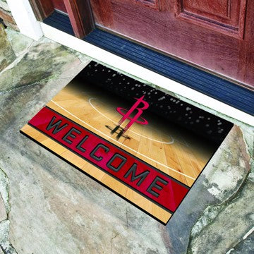 Wholesale-Houston Rockets Crumb Rubber Door Mat NBA Outdoor Door Mat - 18" x 30" SKU: 21950
