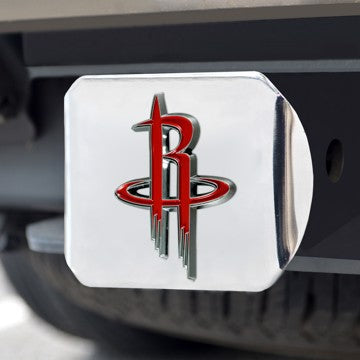 Wholesale-Houston Rockets Hitch Cover NBA Color Emblem on Chrome Hitch - 3.4" x 4" SKU: 25018