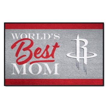Wholesale-Houston Rockets Starter Mat - World's Best Mom NBA Accent Rug - 19" x 30" SKU: 34179