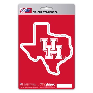 Wholesale-Houston State Shape Decal University of Houston State Shape Decal 5” x 6.25” - "UH" Logo / Shape of Texas SKU: 61328