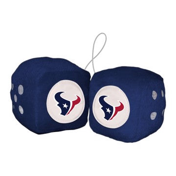 Wholesale-Houston Texans Fuzzy Dice NFL 3" Cubes SKU: 31980