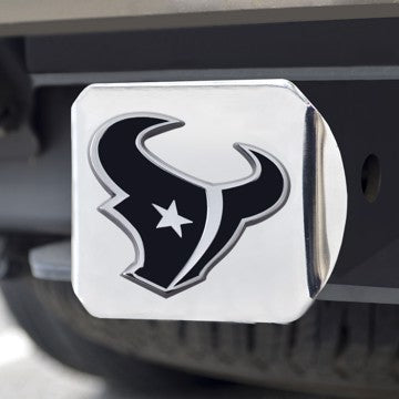 Wholesale-Houston Texans Hitch Cover NFL Chrome Emblem on Chrome Hitch - 3.4" x 4" SKU: 21529