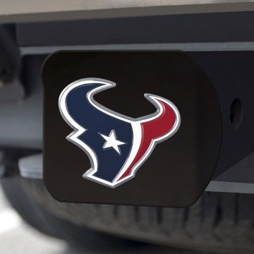 Wholesale-Houston Texans Hitch Cover NFL Color Emblem on Black Hitch - 3.4" x 4" SKU: 22565