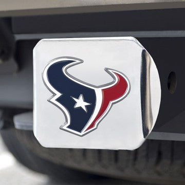 Wholesale-Houston Texans Hitch Cover NFL Color Emblem on Chrome Hitch - 3.4" x 4" SKU: 22564