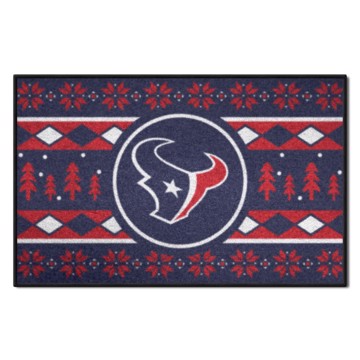 Wholesale-Houston Texans Holiday Sweater Starter Mat NFL Accent Rug - 19" x 30" SKU: 26202