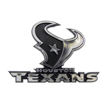 Wholesale-Houston Texans Molded Chrome Emblem NFL Plastic Auto Accessory SKU: 60289