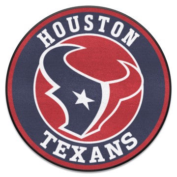 Wholesale-Houston Texans Roundel Mat NFL Accent Rug - Round - 27" diameter SKU: 17960