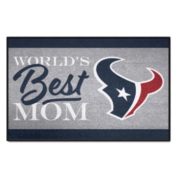 Wholesale-Houston Texans Starter Mat - World's Best Mom NFL Accent Rug - 19" x 30" SKU: 18028